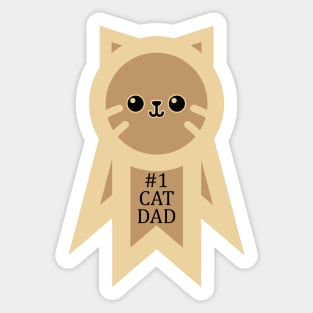 #1 Cat Dad Sticker